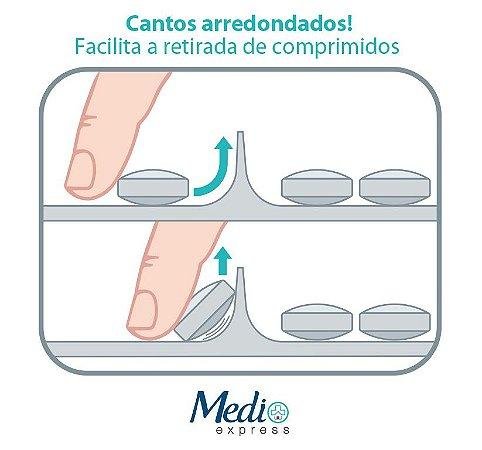 Porta Comprimido Diário 4 Divisórias com Cortador - Modelo Diário